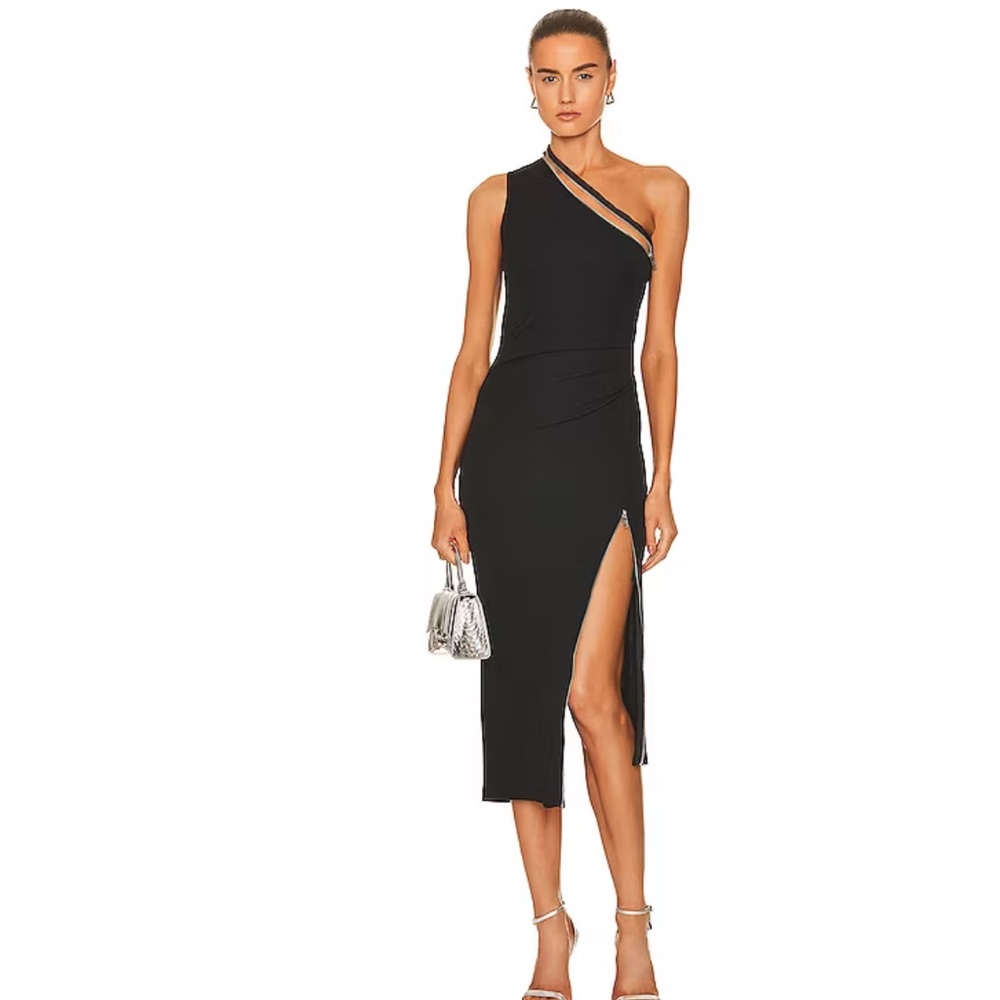 NWT! Stunning Helmut Lang Asymmetric Zip Dress